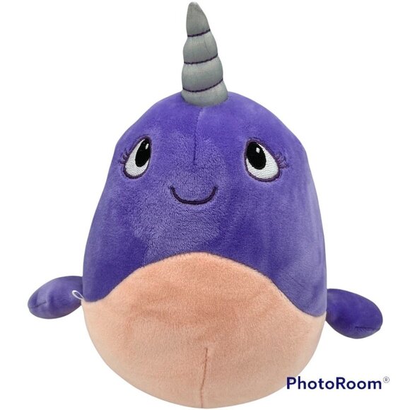 Narwhal Plush 9" Purple Pink Stuffed Animal Toy 2020 Adventure Animal Vintage - Picture 1 of 4